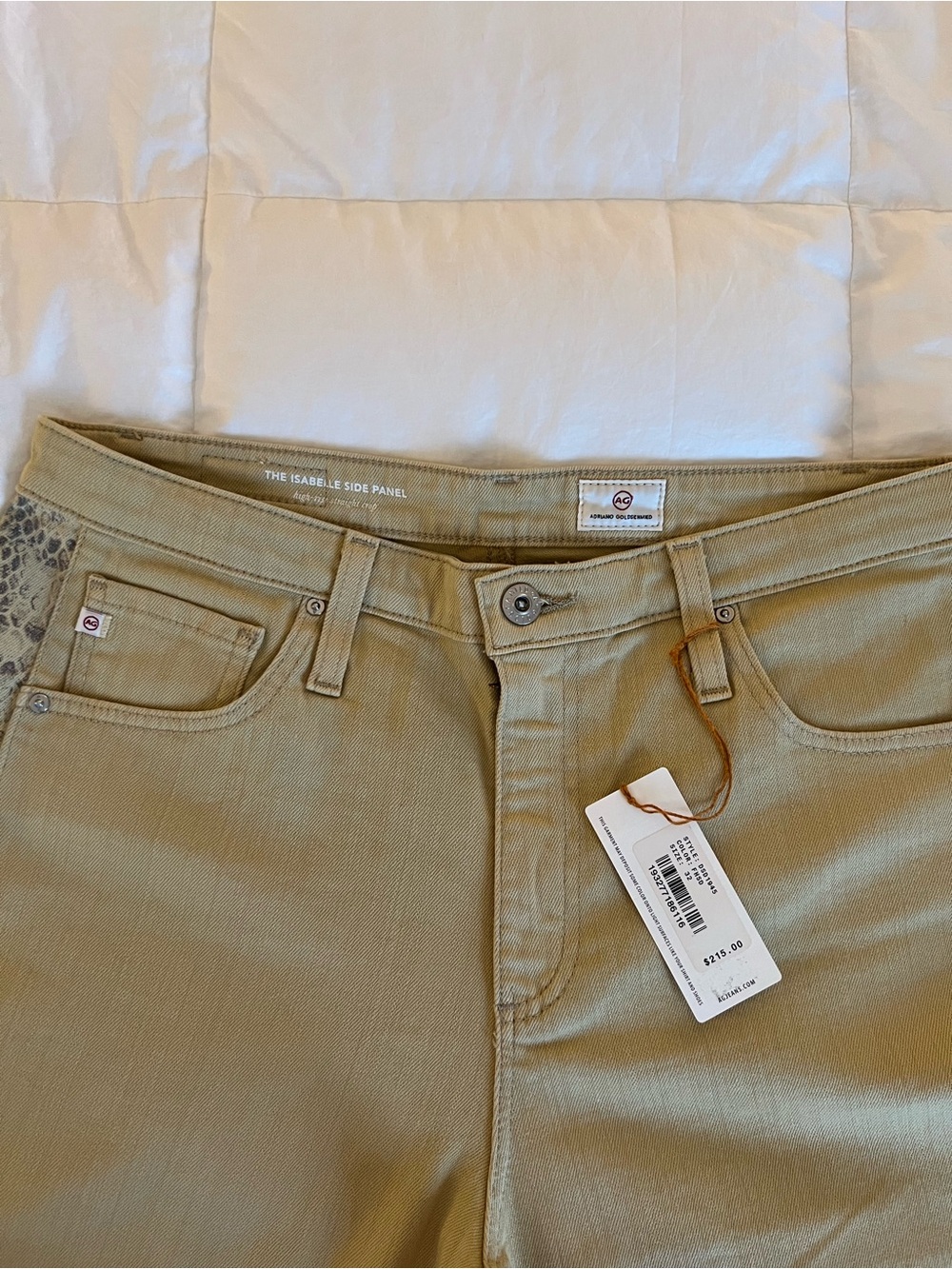 AG Adriano Goldschmied Isabelle Side Panel Ankle Skinny Jeans, Fresh Sand, 32